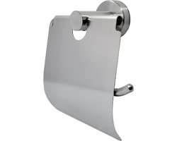 Sanics Toiletrolhouder Zilver met Klep - WC Rolhouder RVS Inclusief Montage set - WC Papier Houder Hangend - Closetrolhouder