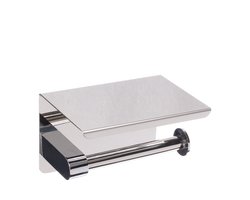 Sanics WC Rolhouder Zilver – Toiletrolhouder zonder Boren – WC Papier Houder Met Plankje - Zelfklevend - RVS