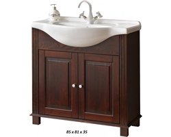 Sanifun Badkamermeubel Retro 850-1 – Tijdloze retrostijl met keramische wastafel