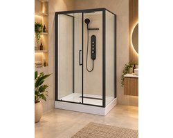 Sanifun Elara complete douchecabine 115x90 omkeerbaar gunmetal