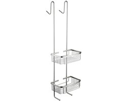 Sanifun Jackie RVS Ophangrek – 2-laags Doucherek voor Glazen Douchewand – 800 mm