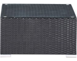 SANO - Loungeset voor 4 - Zwart - Rechtszijdig - PE rotan