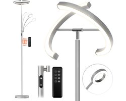 Sanorum® LED Vloerlamp Woonkamer, slaapkamer, bureaulamp – Vloerlamp Dimbaar – Met afstandsbediening – Staande LED-lamp – Minimalistische Staande Lamp – 3000-6000K