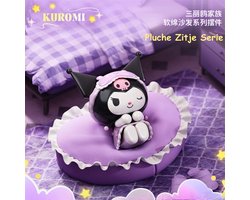 Sanrio Kuromi Pluche Zitje Serie Decoratie Beeld – Kawaii Figurine – Bureau Accessoire, Verzamelobject & Cadeau voor Meisjes