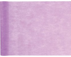 Santex Tafelloper op rol - 2x - lila paars - 30 cm x 10 m - non woven polyester