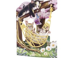 Santoro 3D Swing Cards Katten in een hangmat