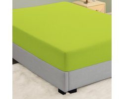 Saphira Badstof Hoeslaken - Extra Zacht - Warm & Vochtabsorberend - Rekbaar & Perfecte Pasvorm - Ademend - Groen - 180x220cm