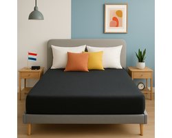 Saphira ESSENTIALS Badstof Hoeslaken – Antraciet – 120x200 cm – 30 cm Matrashoogte – 80% Katoen / 20% Polyester – 360° Rondom Elastiek – Luxe Comfort & Perfecte Pasvorm