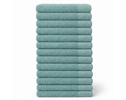Saphira FRESH Handdoeken – 50x100 cm – Set van 12 – Groen – 100% Katoen – Ultra Zacht – Hoog Absorptievermogen – Sneldrogend – Hotelkwaliteit