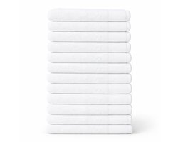 Saphira FRESH Handdoeken – 50x100 cm – Set van 12 – Wit – 100% Katoen – Ultra Zacht – Hoog Absorptievermogen – Sneldrogend – Hotelkwaliteit