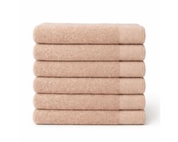 Saphira FRESH Handdoeken – 50x100 cm – Set van 6 – Taupe – 100% Katoen – Ultra Zacht – Hoog Absorptievermogen – Sneldrogend – Hotelkwaliteit