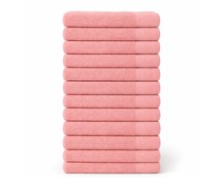 Saphira FRESH Handdoeken – 70x140 cm – Set van 12 – Roze – 100% Katoen – Ultra Zacht – Hoog Absorptievermogen – Sneldrogend – Hotelkwaliteit