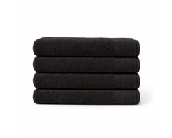 Saphira FRESH Handdoeken – 90x180 cm – Set van 4 – Zwart – 100% Katoen – Ultra Zacht – Hoog Absorptievermogen – Sneldrogend – Hotelkwaliteit