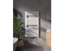 Saqu Cole Handdoekradiator - 120 x 60 cm - 700W - Verwarming Badkamer - Wit - Handdoekrek Radiator