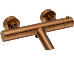 Saqu Eurotrend badkraan thermostatisch geborsteld koper