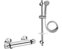 Saqu Gaia badmeubel incl. dubbele glans witte keramische wastafel 120x51x61cm eiken marcato – zwarte greeplijst