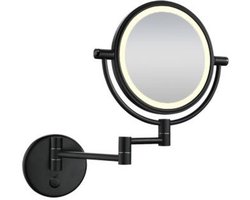 Saqu Make scheerspiegel Ø20x36,8 cm Mat Zwart