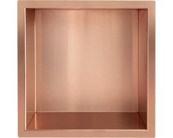 Saqu Shine inbouwnis 30x30x7 cm Geborsteld koper