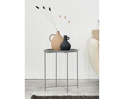 Sara | bijzettafel | lichtgrijs | metaal | Ø 47 H 51 cm | bijzettafel | bijzettafel buiten | bijzettafel industrieel | salontafel | klein bijzettafeltje | Wood Selections
