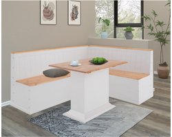Sara-Eettafel Fix Top - Wit honig 105 x 65 x 75 cm