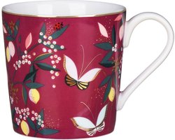 Sara Miller London - Orchard Mug Deep Mauve - Mok - Ø 9,8 cm, H 10,6 cm, 0,34 l