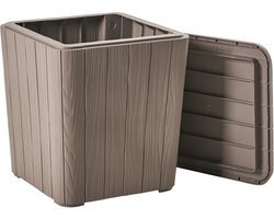 SARANDI - Kussenbox - Taupe - 40 x 42 cm - Polypropyleen