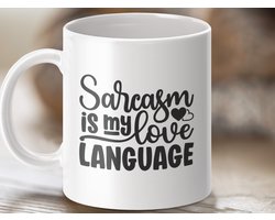 sarcasme mok, grappige mok, liefdestaal mok, uniek cadeau, koffiemok, cadeau idee, sarcastisch, grappig cadeau, voor hem, voor haar, grappig cadeau idee, sarcasme, liefdestaal