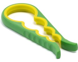 Sareva Multi Opener - Flessenopener / Potopener - Handige opener voor potten en flessen - Geschikt voor verschillende maten - Biedt grip voor handen - Kunststof - 230 x 90 x 22 mm - Keukengerei - Bereiden - Blikopeners