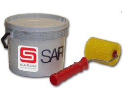 Sarom Fuoco - Barbecueverf - Betonnen barbecue - 5L - Wit - Met roller