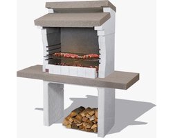 Sarom Fuoco - Betonnen barbecue - Sondrio - Houtskool en hout - 140 x 59 x 148 cm