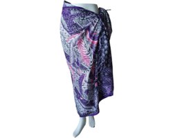 Sarong - 023 - Paarse pracht van Om Namaste - Pareo Saunadoek Wikkeljurk