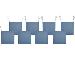 SASSARI PREMIUM - Zitkussen set van 8 - Blauw- Polyester