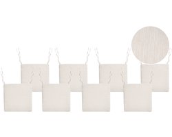 SASSARI PREMIUM - Zitkussen set van 8 - Lichtbeige - Polyester