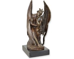 Satan - Bronzen Beeld - Duivel - Brons Sculptuur - Kunst Decoratie - 15x15x31