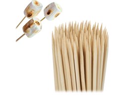 satéprikkers - bamboe - set van 500 - 40 cm lang - bbq - voor groente - vlees