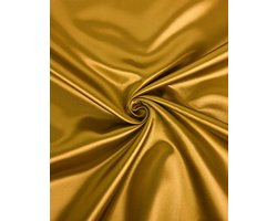 Satijn Duchesse Stof per Meter – Effen Goud 80 – Luxe Glans – 150 cm Breed – Voor Avondkleding & Decoratie