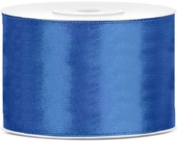 Satijn Lint Koninklijk Blauw 50mm 25m