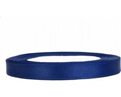 Satijn lint Navy Blue 6mm/rol 25 meter