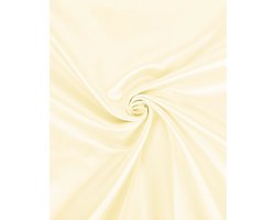 Satijn Stof Effen Ivoor – Glanzende Satijnstof met Stretch – 150 cm Breed – 120 gr/m²