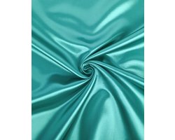 Satijn Stof Effen Oud Groen – Glanzende Satijnstof met Stretch – 150 cm Breed – 120 gr/m²