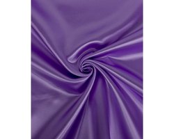Satijn Stof Effen Paars – 150 cm Breed – 100% Polyester – Stretch Satijn – 120 gr/m² – Voor Galajurken, Kleding en Decoratie