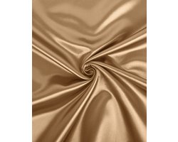 Satijn Stof per Meter – Taupe – Zachte Glans – Soepelvallend – Voor Jurken, Blouses & Decoratie