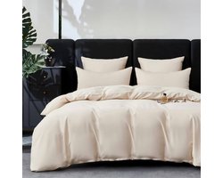 Satijnen beddengoed lichtbeige - Zacht en ademend - Set van 3