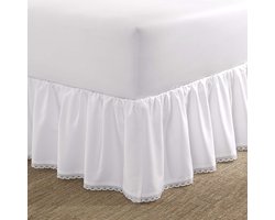 Satijnen bedrok - 100% katoen - 1 stuk - queensize