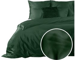 Satijnen dekbedovertrek 180x200 NOVA - Luxe Groen Katoen