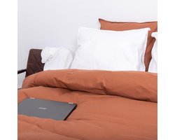 satijnen dekbedset - Arlington terracotta - 200x200/220