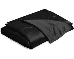 Satijnen Deken - 150 X 200 Cm - Zwart Satijn - Bankdeken - Verkoelend - Zijdeachtig - Zomerdeken - Licht - Zacht - Luxe - Glad - Glanzend - Satijn - Sprei - Knuffeldeken Voor Bed - Bank - Slaapkamer - Kantoor