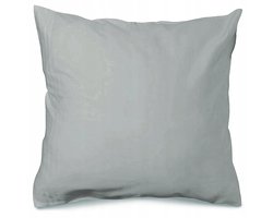 Satijnen Kussensloop 50x60cm - Zilver Grijs - 100% Katoen