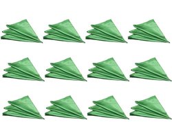 Satijnen servetten - Stoffen monddoeken - Eettafel decoratie - Zacht en wasbaar - 29x29 cm - Groen