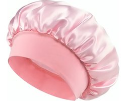 Satijnen Slaapmuts Roze - 1 Stuk - Bonnet satijn - Satijnen Bonnet - Haarnetje - Roze